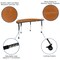 Flash Furniture Oval 60 W, 86 L, 30 H, Chrome, Laminate, Particleboard, Steel, Wood Grain XU-GRP-A3060CON-60-OAK-T-A-CAS-GG - alternate 8